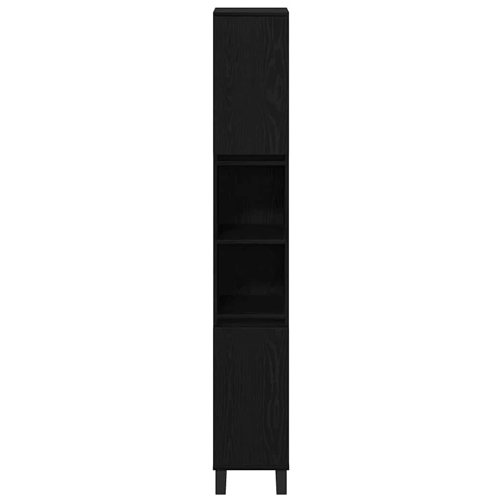 Baderomsskap Svart Eik 30x30x190 cm