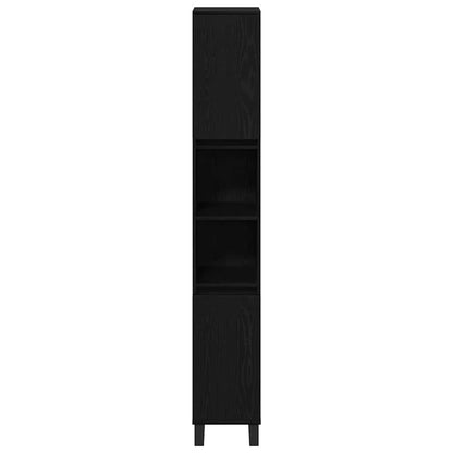 Baderomsskap Svart Eik 30x30x190 cm