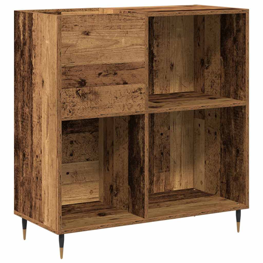 Plateskap med hylle Gammelt tre 85 x 38 x 89 cm Konstruert tre