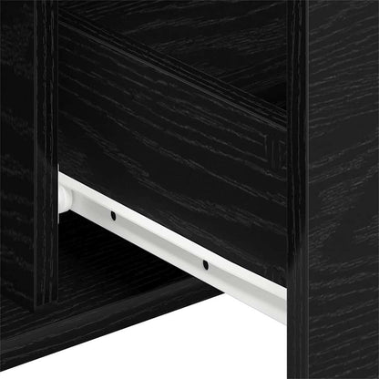 Skjenk Svart Eik 104x35x70 cm