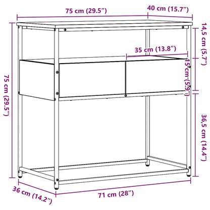 Avlastningsbord konsollbord Tre Gammelt Tre 75x40x75 cm