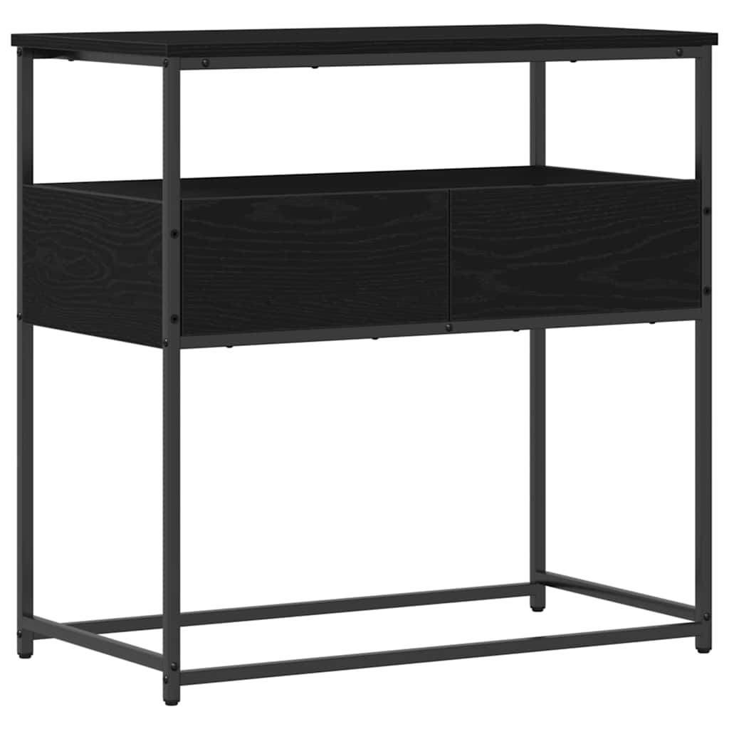 Avlastningsbord konsollbord Svart Eik 75x40x75 cm