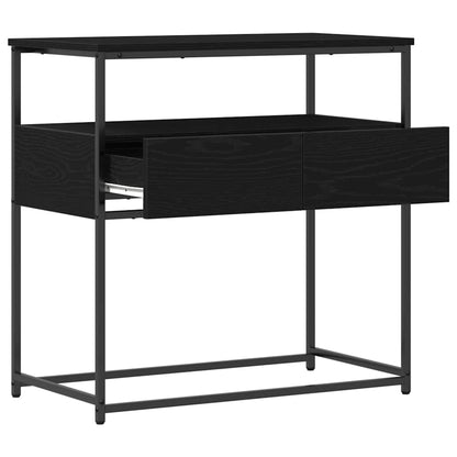 Avlastningsbord konsollbord Svart Eik 75x40x75 cm
