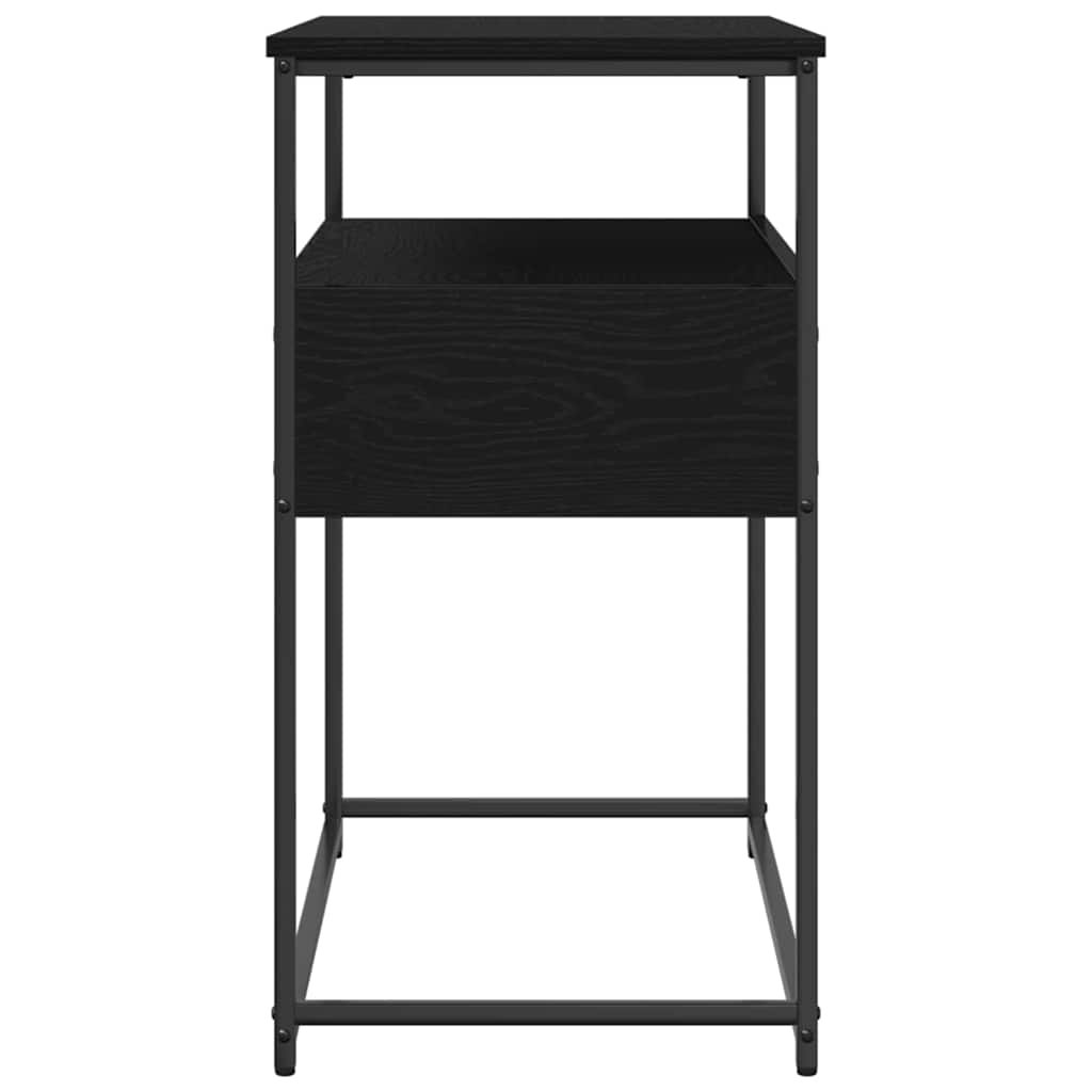 Avlastningsbord konsollbord Svart Eik 75x40x75 cm