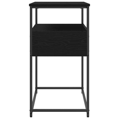 Avlastningsbord konsollbord Svart Eik 75x40x75 cm