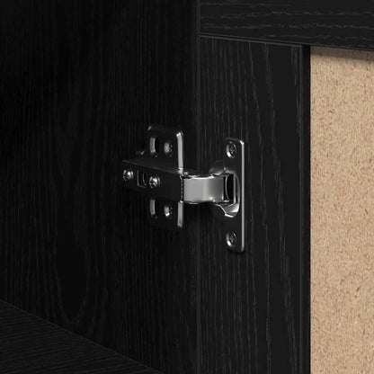 Veggskap Svart Eik 69,5x34x90 cm