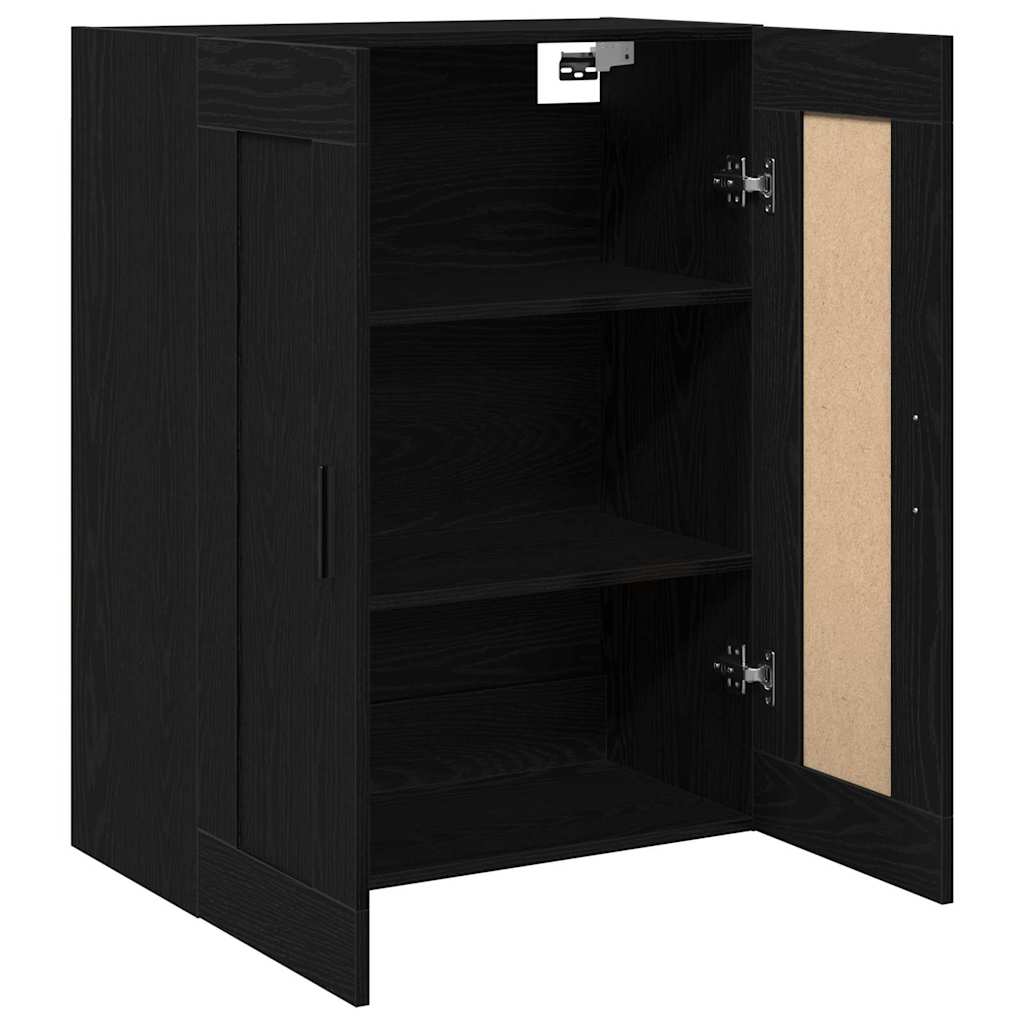Veggskap Svart Eik 69,5x34x90 cm