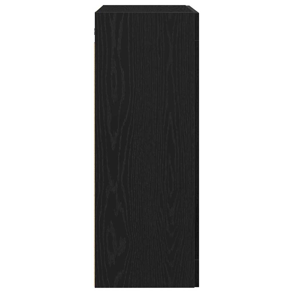 Veggskap Svart Eik 69,5x34x90 cm