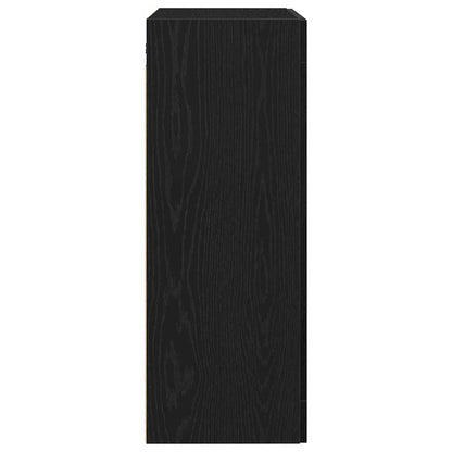 Veggskap Svart Eik 69,5x34x90 cm