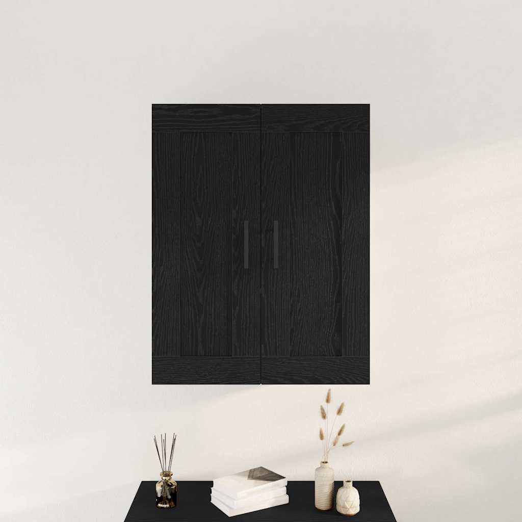 Veggskap Svart Eik 69,5x34x90 cm
