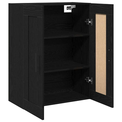 Veggskap Svart Eik 69,5x34x90 cm