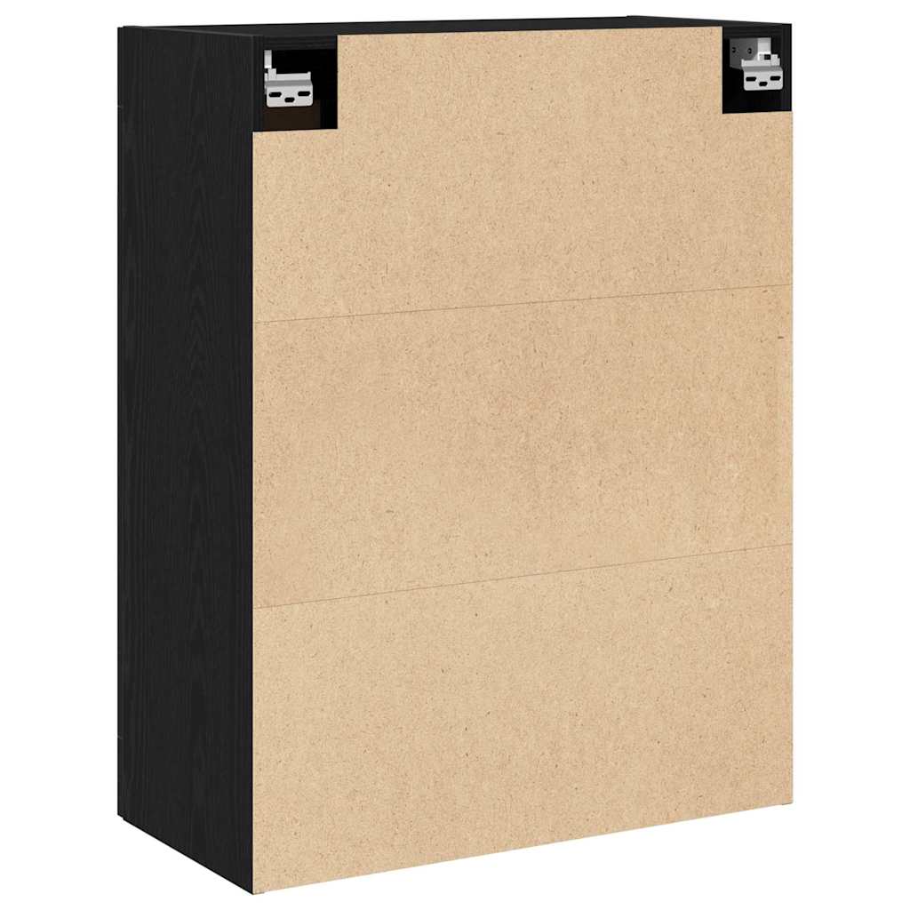 Veggskap Svart Eik 69,5x34x90 cm