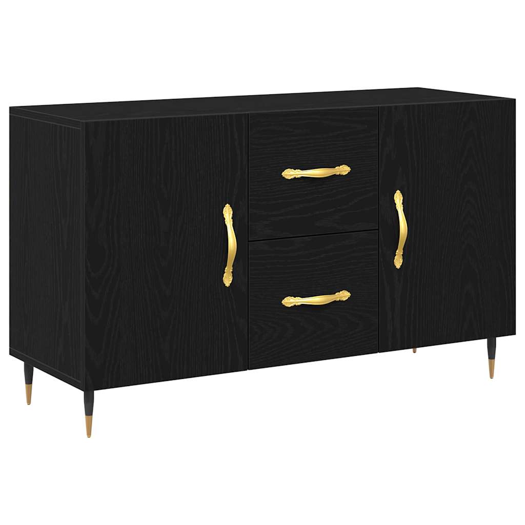Skjenk Svart Eik 100x36x60 cm