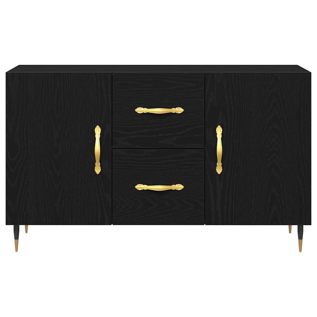 Skjenk Svart Eik 100x36x60 cm