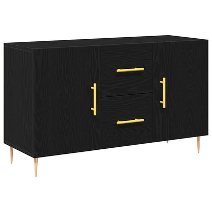Skjenk Svart Eik 100x36x60 cm Konstruksjonsmateriale