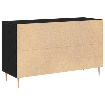 Skjenk Svart Eik 100x36x60 cm Konstruksjonsmateriale