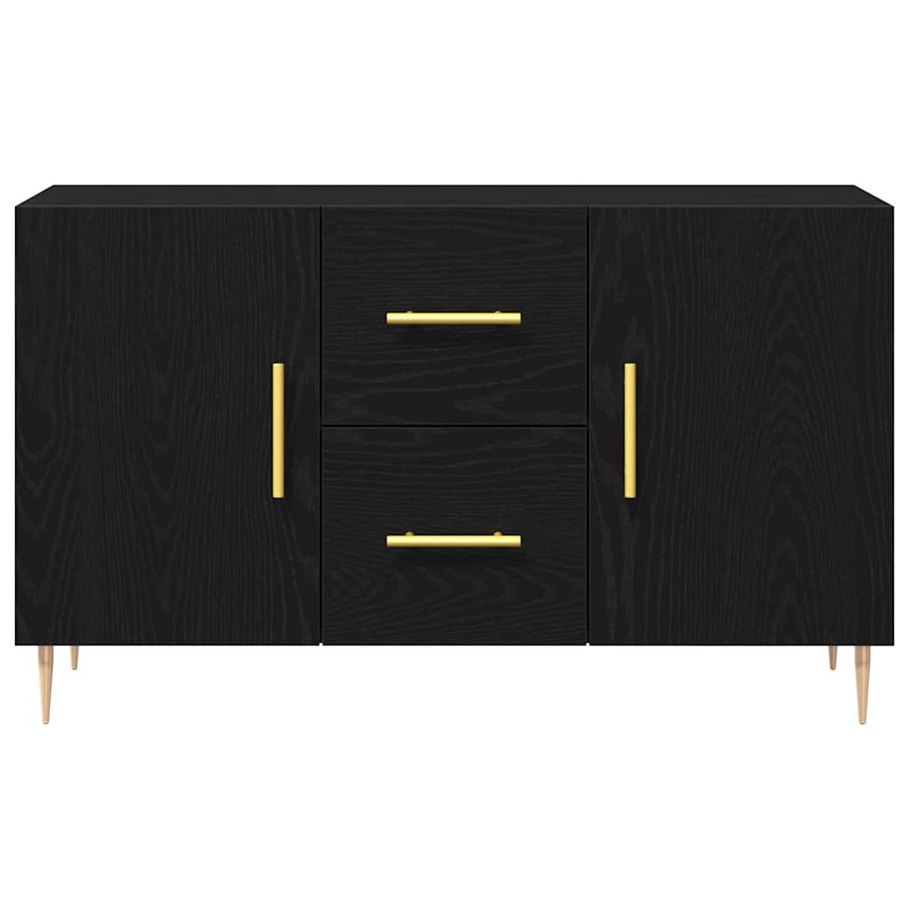 Skjenk Svart Eik 100x36x60 cm Konstruksjonsmateriale