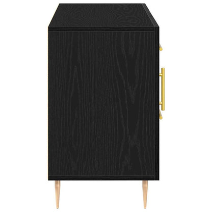 Skjenk Svart Eik 100x36x60 cm Konstruksjonsmateriale