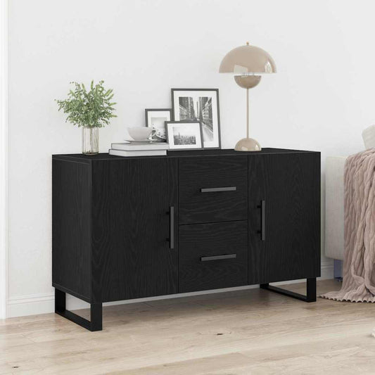 Skjenk Svart Eik 100x36x60 cm