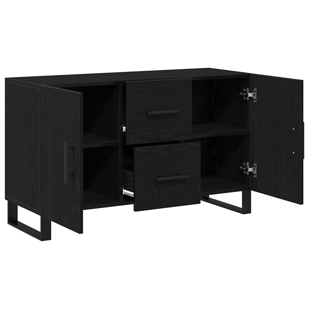 Skjenk Svart Eik 100x36x60 cm
