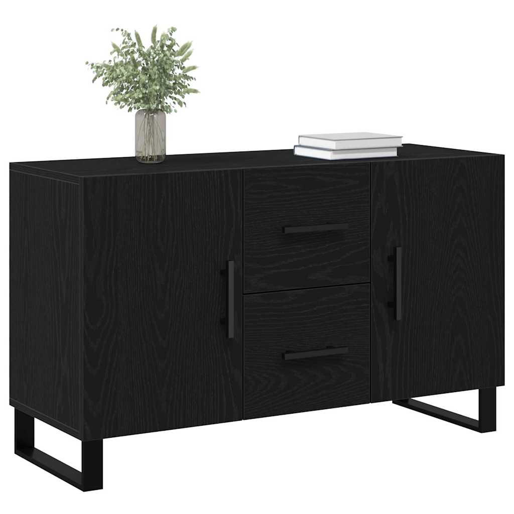 Skjenk Svart Eik 100x36x60 cm