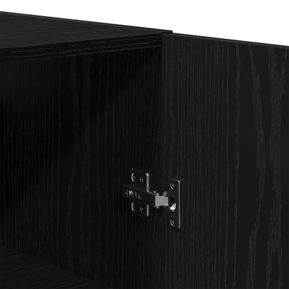 Veggskap Svart Eik 69,5x34x90 cm