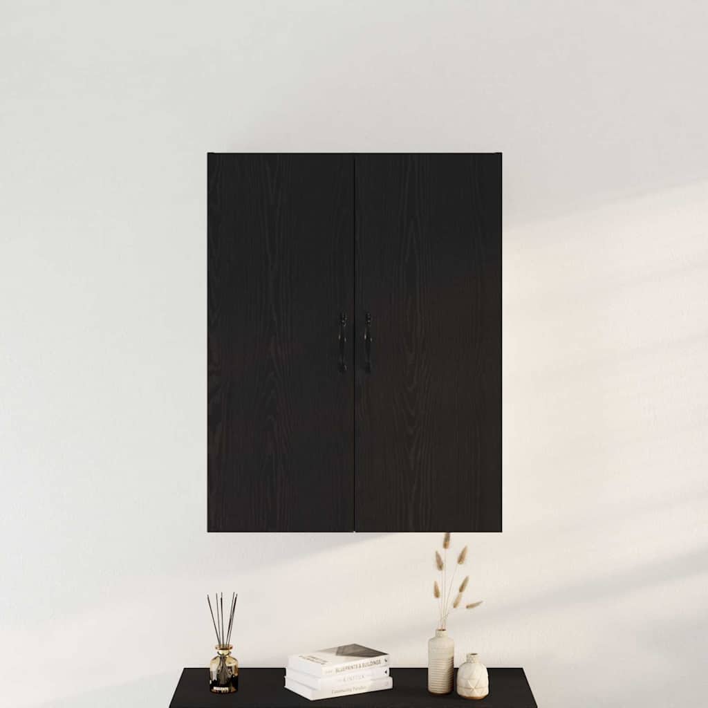 Veggskap Svart Eik 69,5x34x90 cm