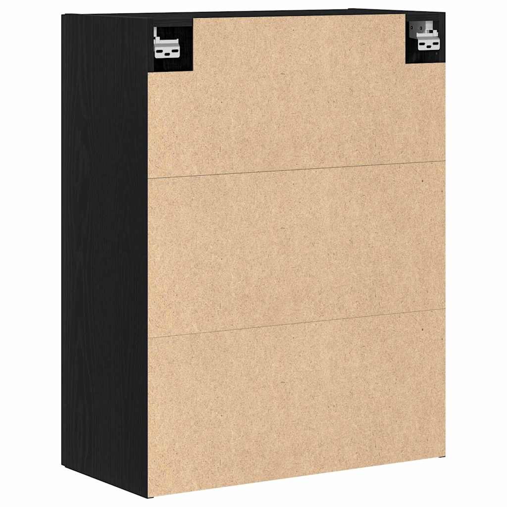 Veggskap Svart Eik 69,5x34x90 cm