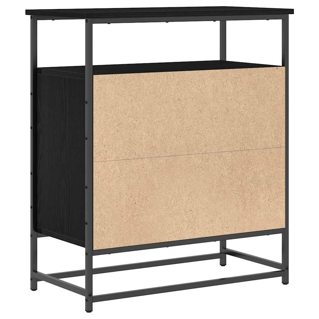 Skjenk Svart Eik 69x35x80 cm