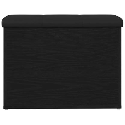 Oppbevaringsbenk Svart eik 62 x 42 x 45 cm Konstruert tre