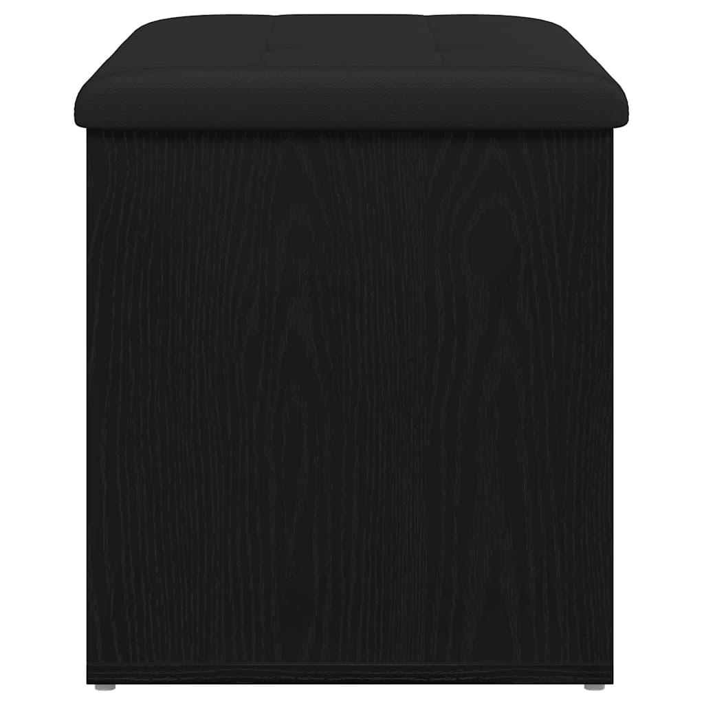 Oppbevaringsbenk Svart Eik 60x40x45 cm Konstruert Tre