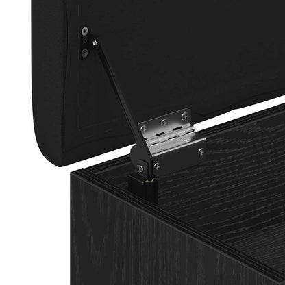 Oppbevaringsbenk Svart eik 102 x 42 x 45 cm Konstruert tre