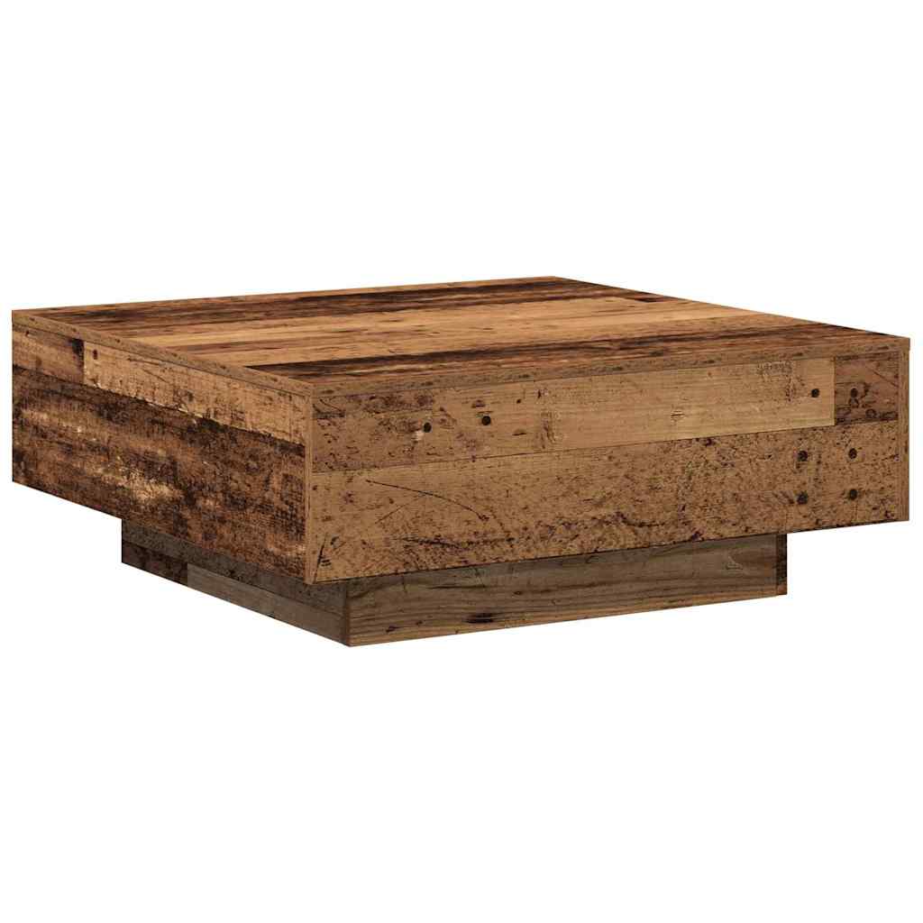 Salongbord Sofabord Tre i Gammelt Tre 80x80x31 cm