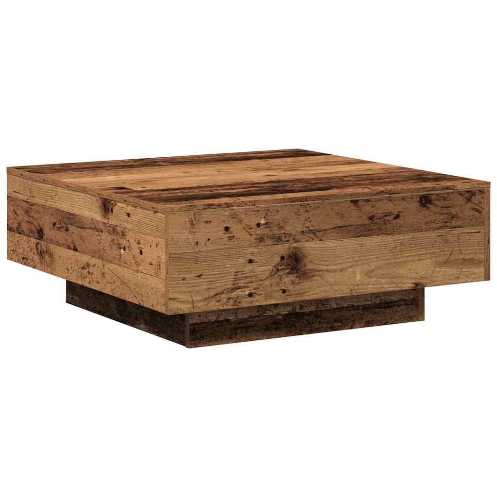 Salongbord Sofabord Tre i Gammelt Tre 80x80x31 cm