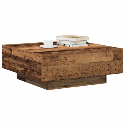 Salongbord Sofabord Tre i Gammelt Tre 80x80x31 cm