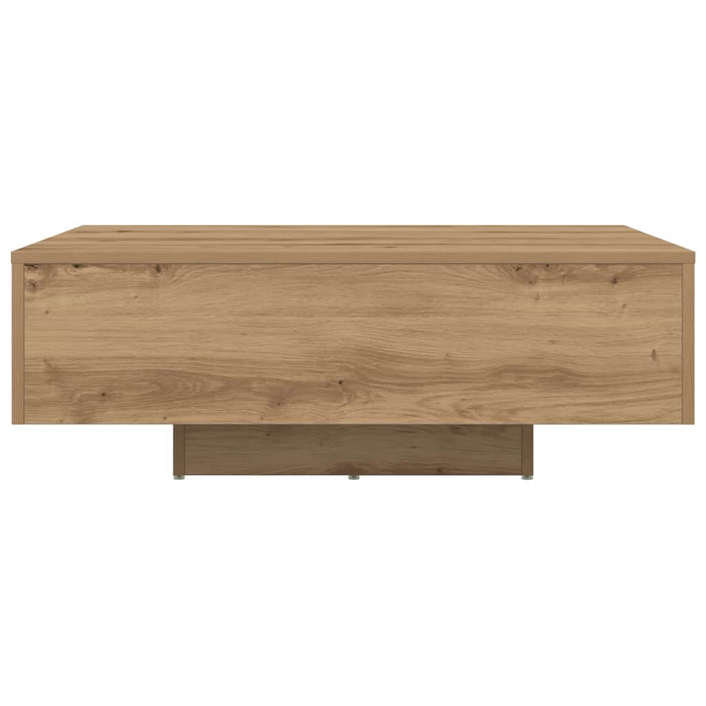 Salongbord Sofabord Artisan Eik med LED-lamper 85x55x31 cm