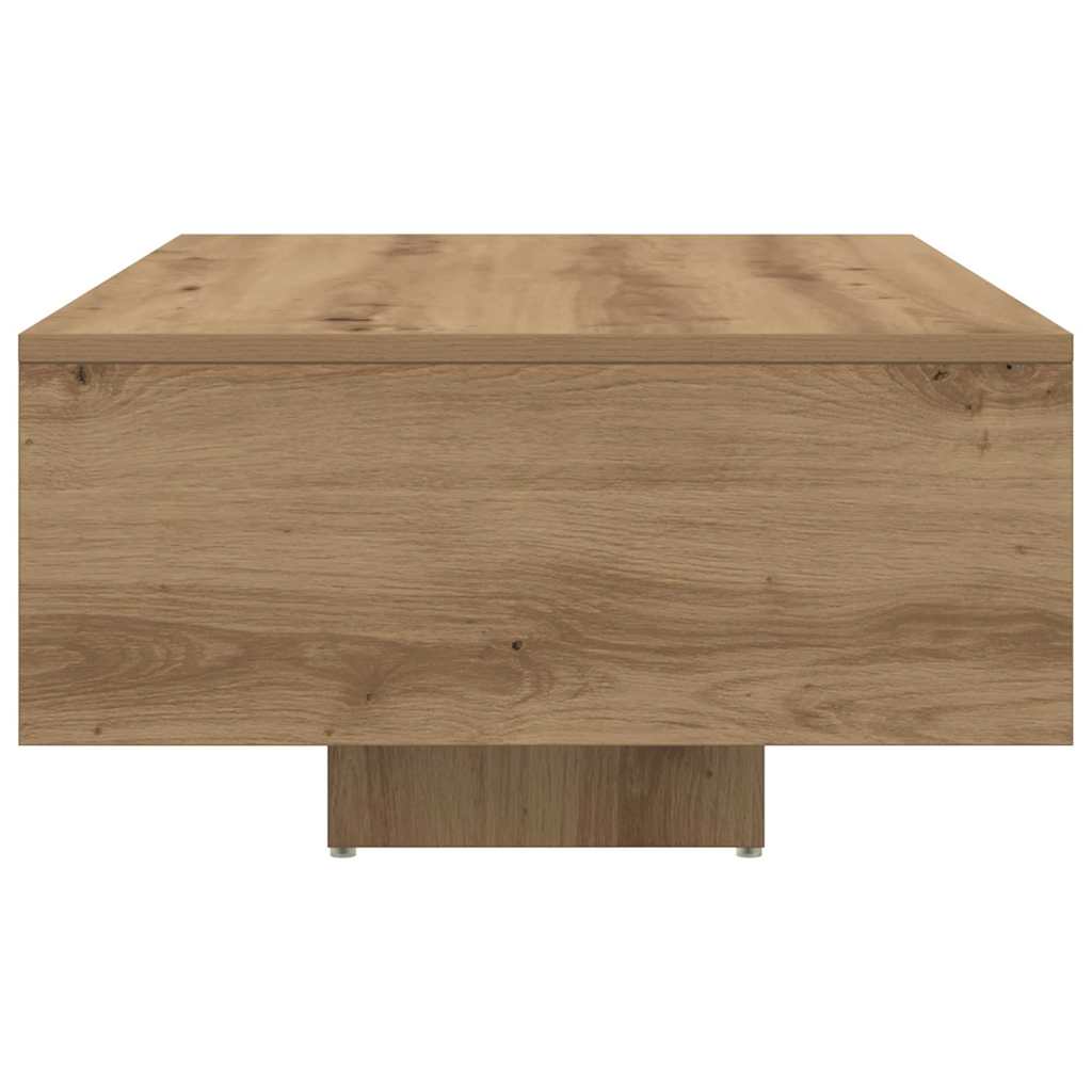 Salongbord Sofabord Artisan Eik med LED-lamper 85x55x31 cm