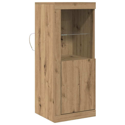 Skjenk Artisan Eik med LED-lamper 41x37x100 cm