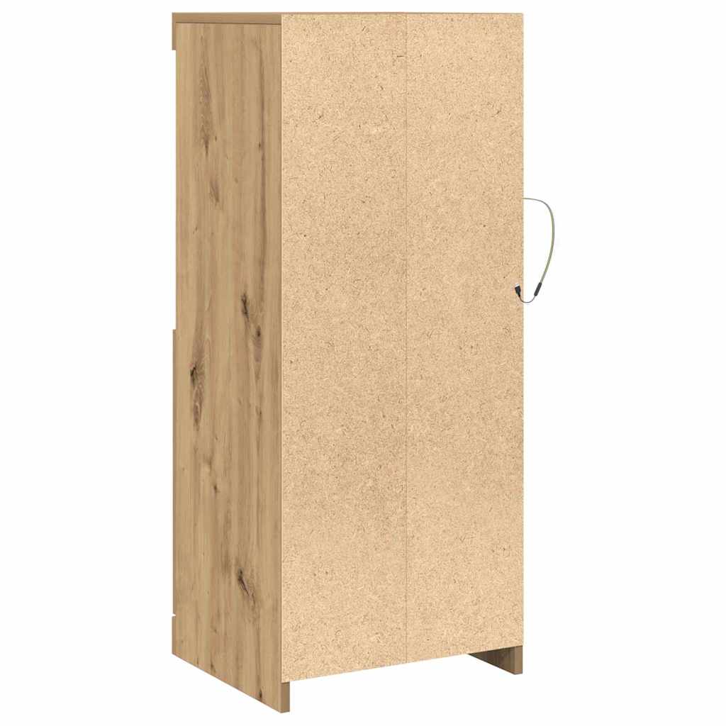 Skjenk Artisan Eik med LED-lamper 41x37x100 cm