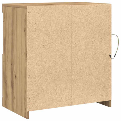 Skap Artisan Eik LED-belysning 60x37x67 cm