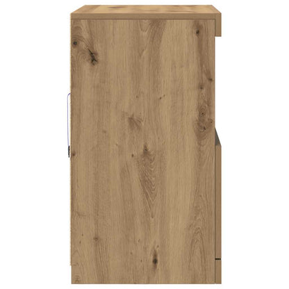 Skap Artisan Eik LED-belysning 60x37x67 cm