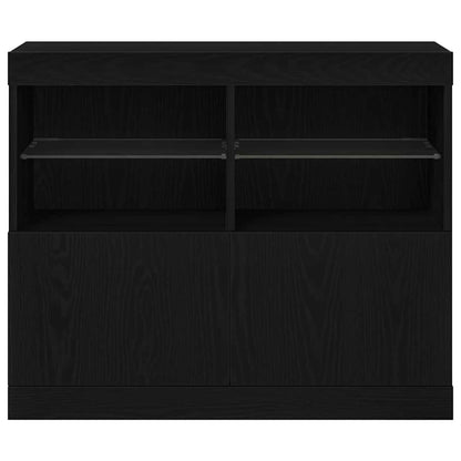 Skjenk Svart LED 81 x 37 x 66,5 cm