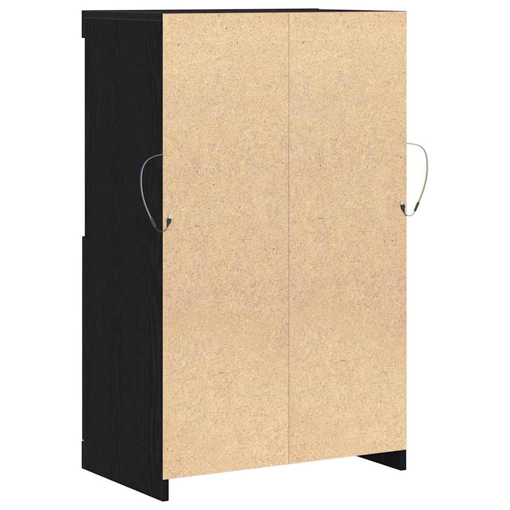 Skjenk Svart LED 60 x 37 x 100 cm