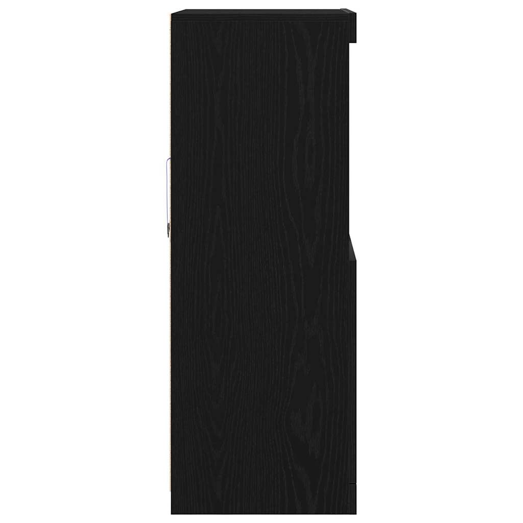 Skjenk Svart LED 60 x 37 x 100 cm