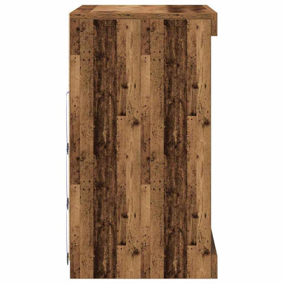 Skjenk Gammelt Tre med LED-lys 60,5x37x67 cm