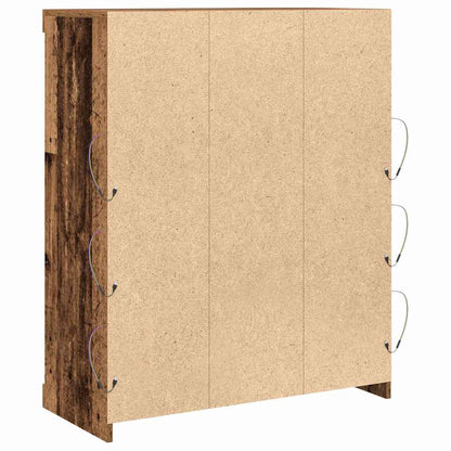 Skjenk Gammelt Tre med LED Lys 41x37x100 cm