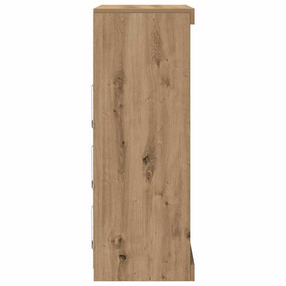Skjenk Brun Eik med LED Lys 41x37x100 cm