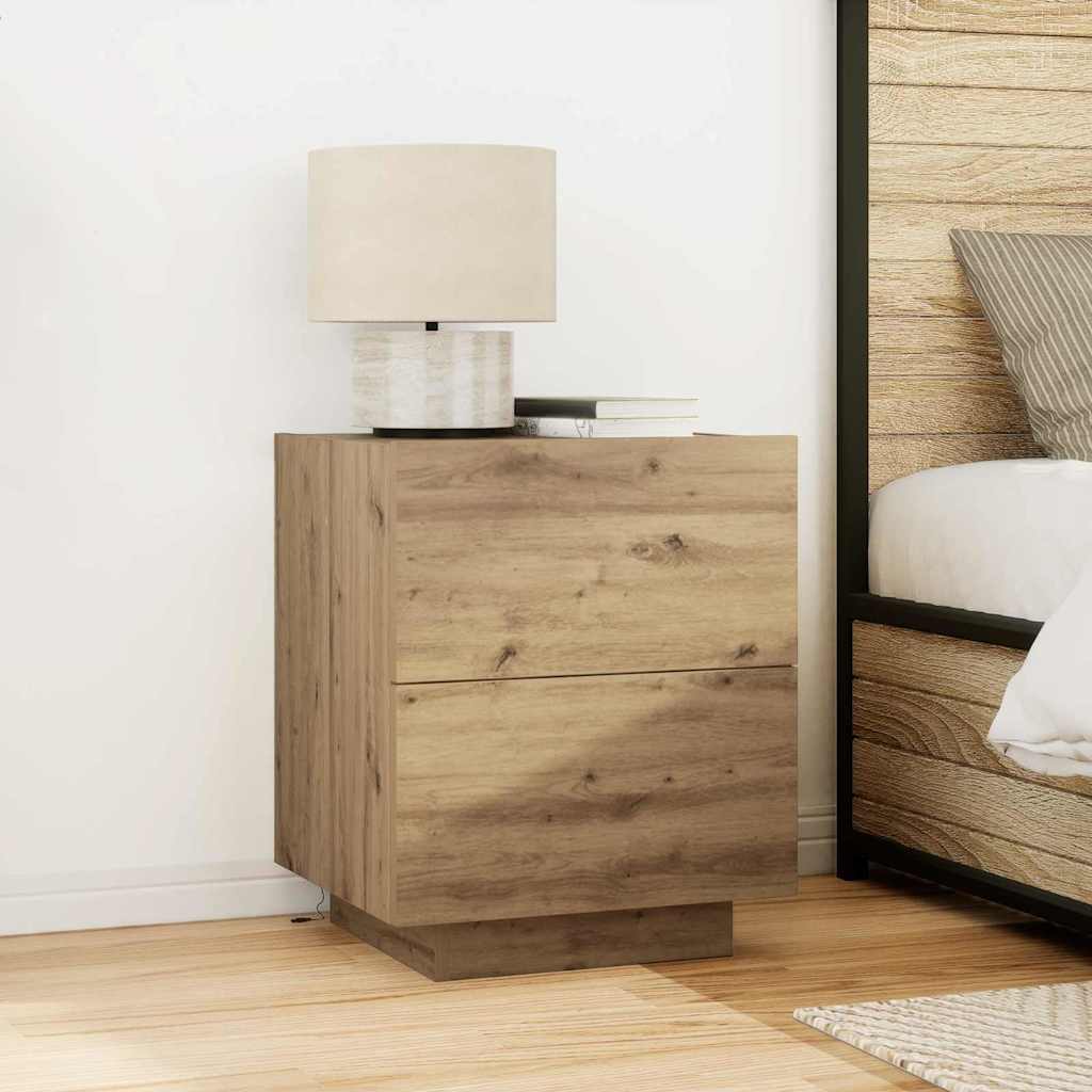 Nattbord Sengbord Artisan Eik med LED 45x40x55 cm