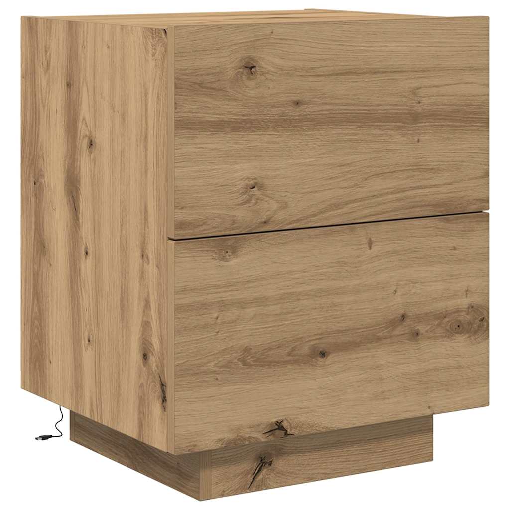 Nattbord Sengbord Artisan Eik med LED 45x40x55 cm