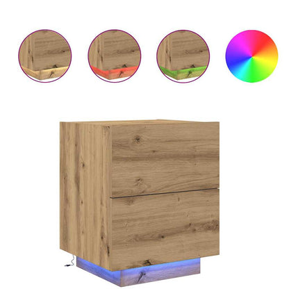 Nattbord Sengbord Artisan Eik med LED 45x40x55 cm